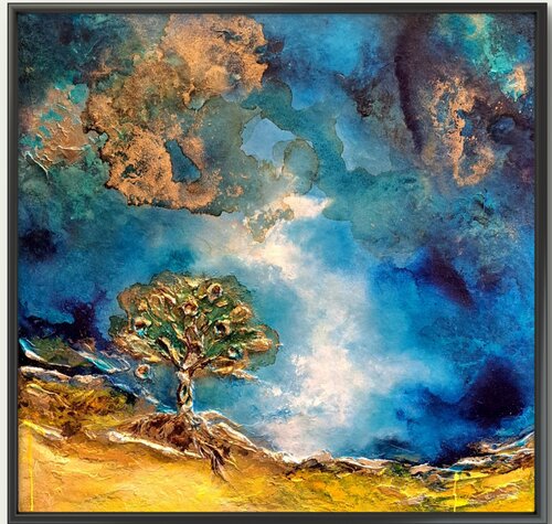 L'arbre solitaire van Carole Fournier, Schilderij te koop op Singulart