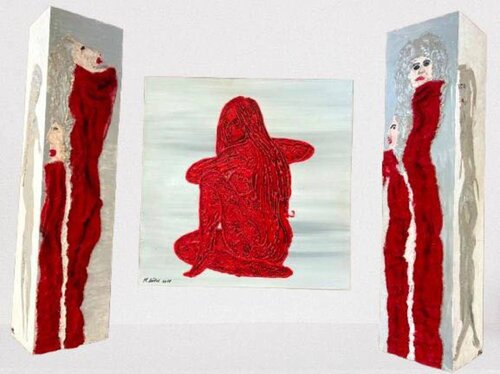Bloody colors & Blood love - Duett in love van ARTHENA MAXX, Schilderij te koop op Singulart