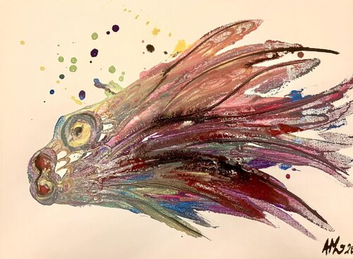 Lovely Fishbaby II from Arthena MAXX von ARTHENA MAXX, Malerei kaufen auf Singulart