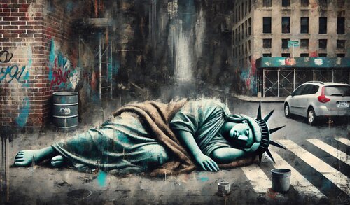 Forgotten Liberty van Keny Lee, Schilderij te koop op Singulart