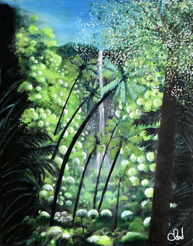 Cascade di Claude de JOUVANCOURT, Pittura in vendita su Singulart