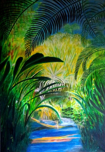 Jardin Lumineux di Claude de JOUVANCOURT, Pittura in vendita su Singulart