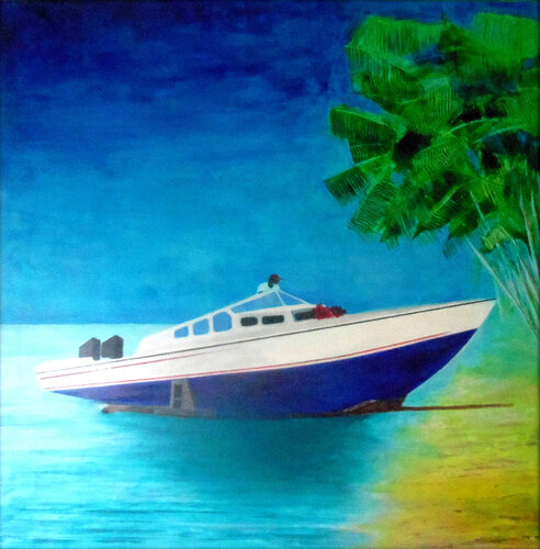 Le bateau de Koré by Claude de JOUVANCOURT, 絵画 for Sale on Singulart