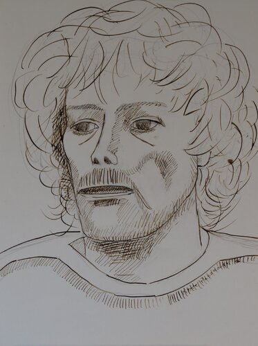 Patrick DEWAERE drawing - 1 von pierre paszkowski, Zeichnungen kaufen auf Singulart