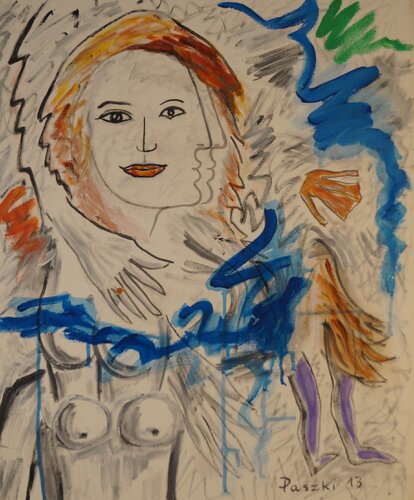 Woman in orange van pierre paszkowski, Schilderij te koop op Singulart