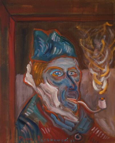 The man with a pipe by pierre paszkowski, Painting for Sale on Singulart