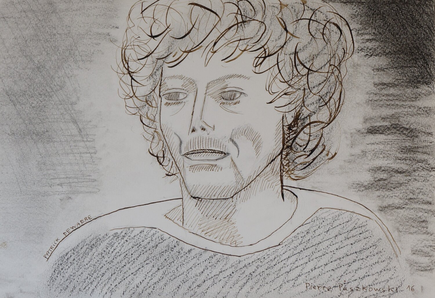 Patrick DEWAERE drawing - 2 pierre paszkowski