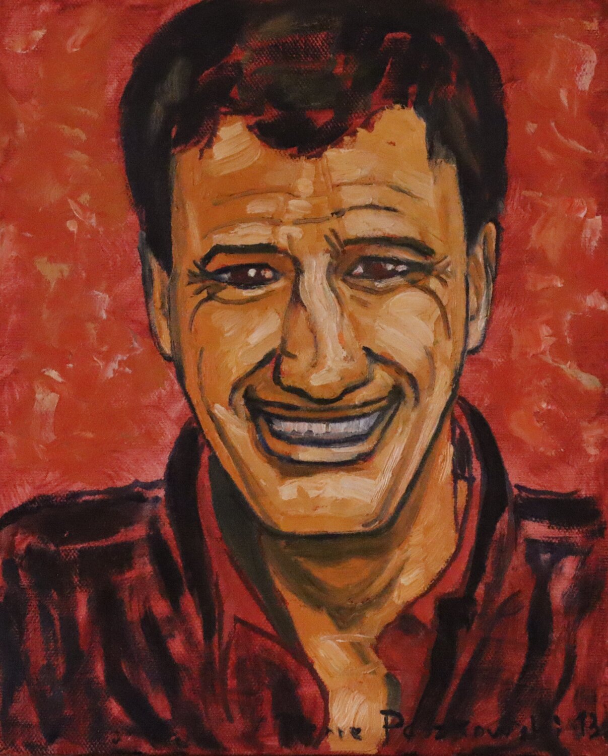 Red BEBEL pierre paszkowski Origineel schilderij te koop
