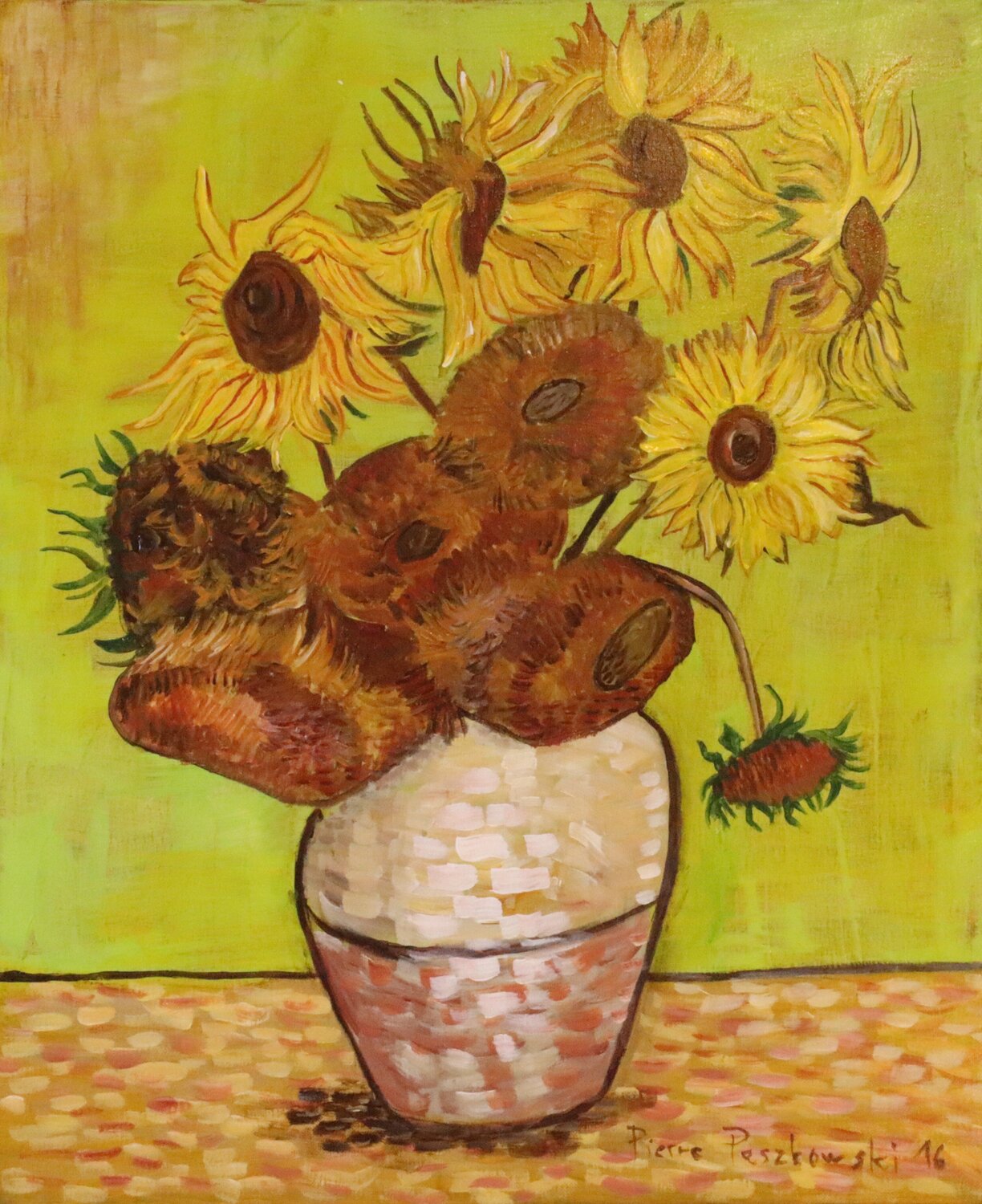 Tournesols - 2 pierre paszkowski Peinture originale à vendre