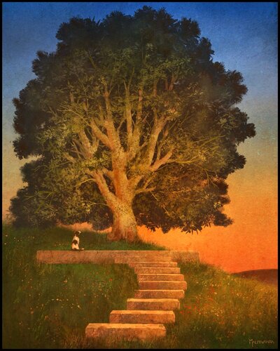 Under a tall tree by Olli Malmivaara, Print for Sale on Singulart