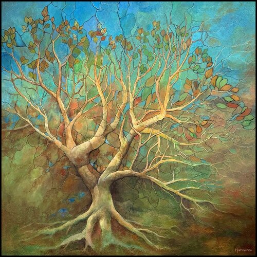Tree of Life Stories van Olli Malmivaara, Schilderij te koop op Singulart