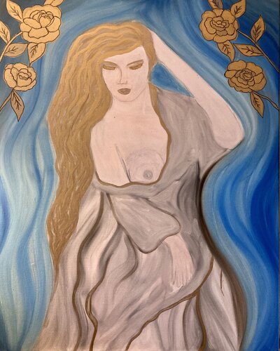 Golden Woman von Carmen Coduri, Malerei kaufen auf Singulart