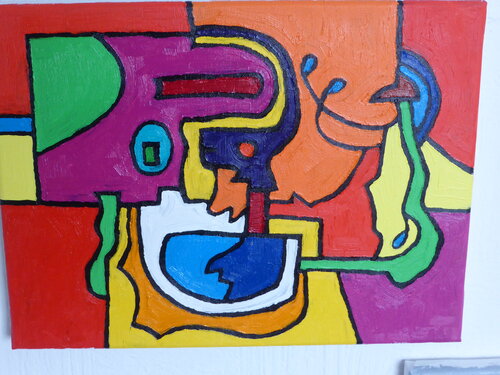 Spuk im Badezimmer by Thomas Riechmann, Painting for Sale on Singulart