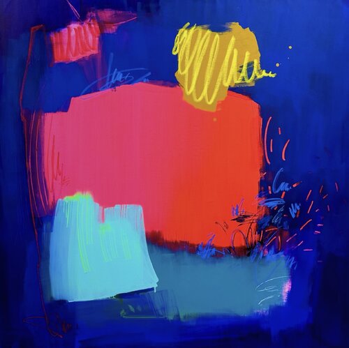ARGUMENT IN RED IN BLUE van Lenta Markevich, Tekening te koop op Singulart