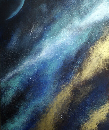 Nuevo Planeta van Lara Rubi, Schilderij te koop op Singulart