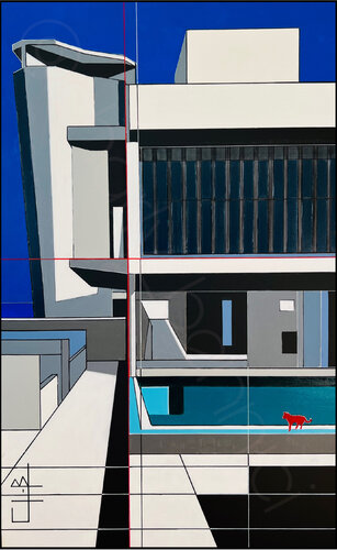 Seul sur le toit, Le Corbu ﹗ par Charly BENNICI, Peinture en vente sur Singulart