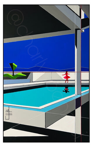 Ma robe rouge, Le Corbu par Charly BENNICI, Peinture en vente sur Singulart