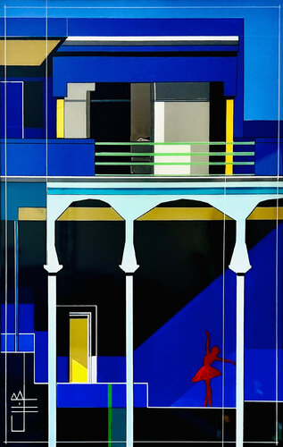 Villa Majorelle II par Charly BENNICI, Peinture en vente sur Singulart