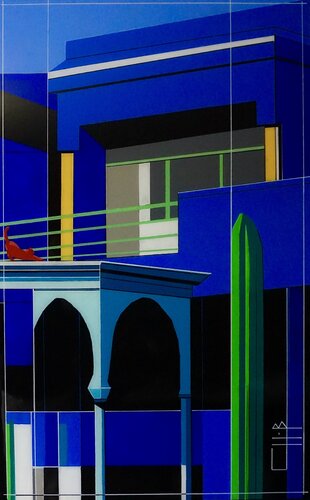 Villa Majorelle I di Charly BENNICI, Pittura in vendita su Singulart