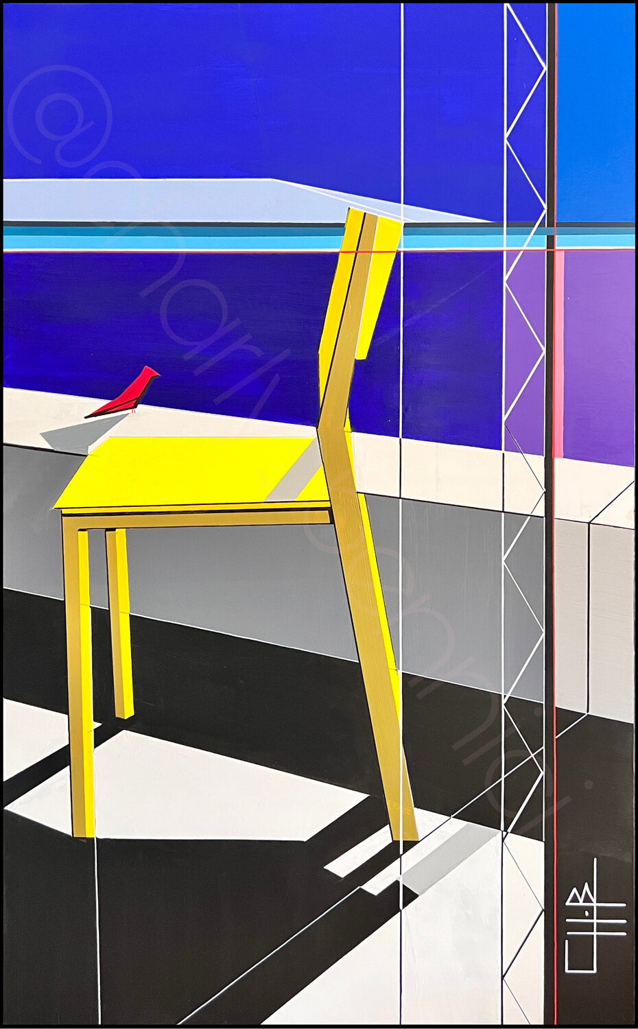 Chaise Jaune sur la terrasse ! Charly BENNICI