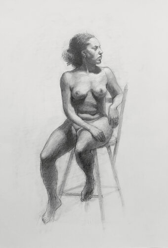 FEMALE FIGURE III von Alex Bras, Zeichnungen kaufen auf Singulart