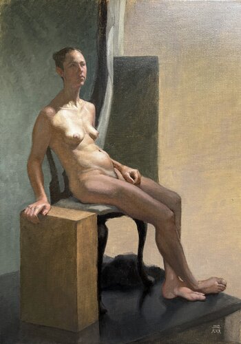 Nude (Jeanne) von Alex Bras, Malerei kaufen auf Singulart