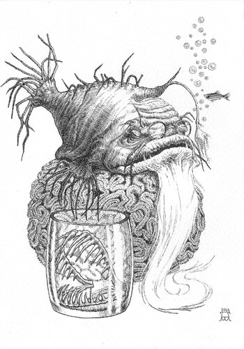 ANGLERFISH von Alex Bras, Zeichnungen kaufen auf Singulart