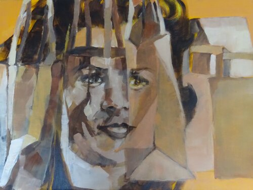 Margaret E. Knight - Erfinderin der Papiertüte de Petra Herrmann, Pintura a la venta en Singulart