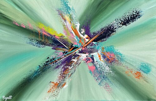 Vertige d'émeraude van Magelli, Schilderij te koop op Singulart