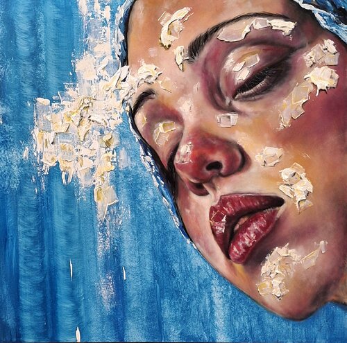 Something on my face van Lydia Bogner, Schilderij te koop op Singulart