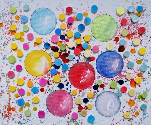 KONFETTIREGEN di Christiane Martini, Pittura in vendita su Singulart