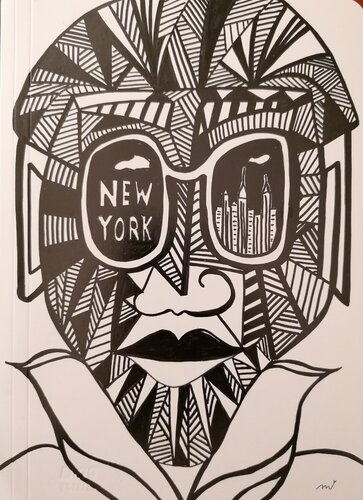 MAN IN BLACK AND WHITE van Christiane Martini, Schilderij te koop op Singulart