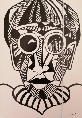 BLACK AND WHITE MAN van Christiane Martini, Schilderij te koop op Singulart