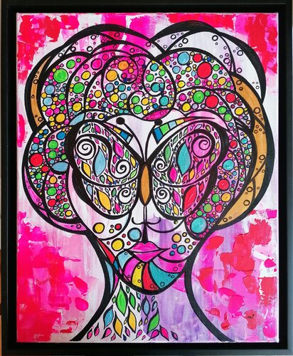 LADY BUTTERFLY di Christiane Martini, Pittura in vendita su Singulart