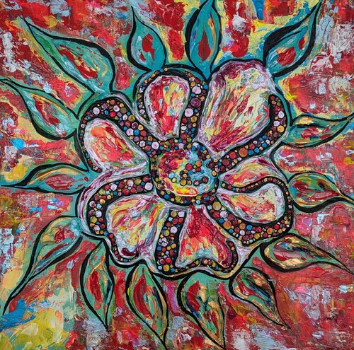 POWER FLOWER de Christiane Martini, Pintura a la venta en Singulart