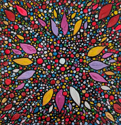 FLOWER POINTS di Christiane Martini, Pittura in vendita su Singulart