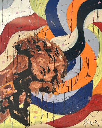 Eine nächtliche BusinessNap Parade par Daniel Pultorak, Peinture en vente sur Singulart