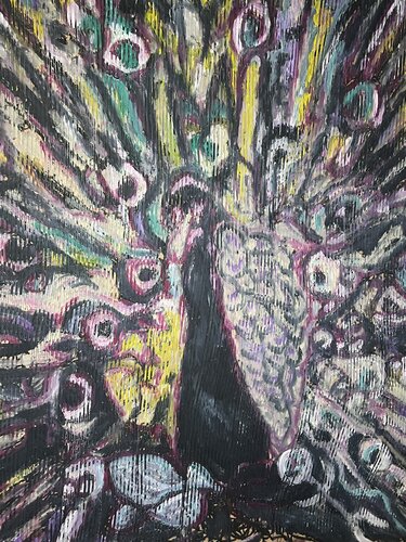 Der schwarze Pfau di Daniel Pultorak, Pittura in vendita su Singulart