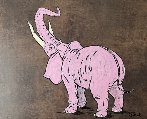 Der glückliche Elefant de Daniel Pultorak, Pintura a la venta en Singulart