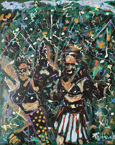 Fullmoon-Party in Thailand di Daniel Pultorak, Pittura in vendita su Singulart