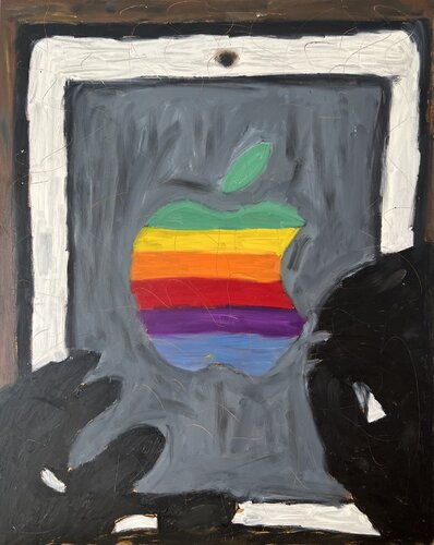 Apple (No. 3)  from iPad Series di Daniel Pultorak, Pittura in vendita su Singulart