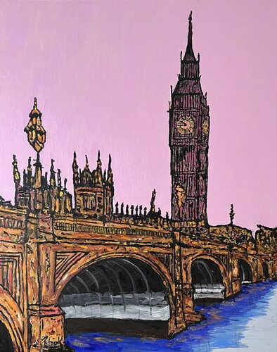 Londoner Sonnenuntergang di Daniel Pultorak, Pittura in vendita su Singulart