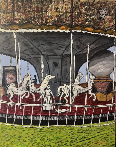 Das Karussell des Todes di Daniel Pultorak, Pittura in vendita su Singulart