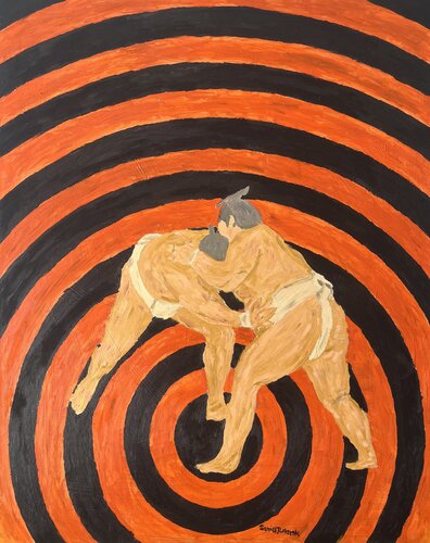 Die Sumō-Ringer di Daniel Pultorak, Pittura in vendita su Singulart