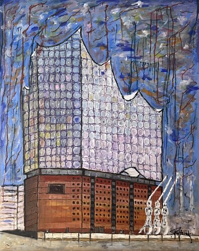Elbphilharmonie Hamburg par Daniel Pultorak, Peinture en vente sur Singulart