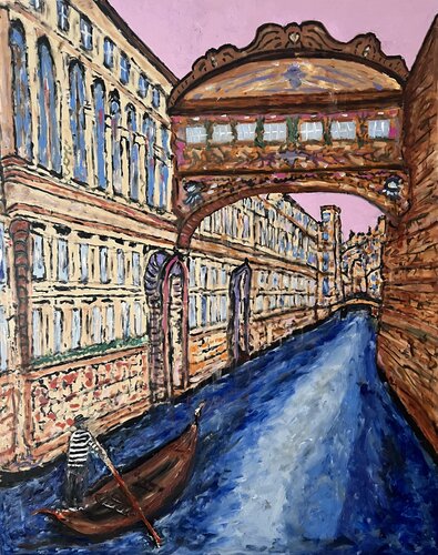 Gondeln in Venedig by Daniel Pultorak, 회화 for Sale on Singulart