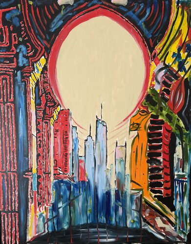Portal zwischen Welten van Daniel Pultorak, Schilderij te koop op Singulart