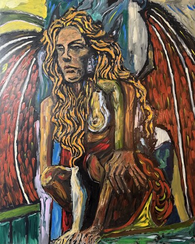 Between Angels and Demons by Daniel Pultorak, Painting for Sale on Singulart