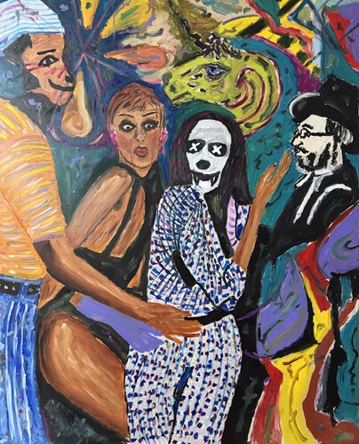 Die Nacht der vielen Gesichte van Daniel Pultorak, Schilderij te koop op Singulart