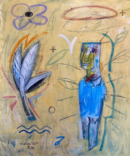 The Happy Garden von Vivien Tapsoba, Malerei kaufen auf Singulart